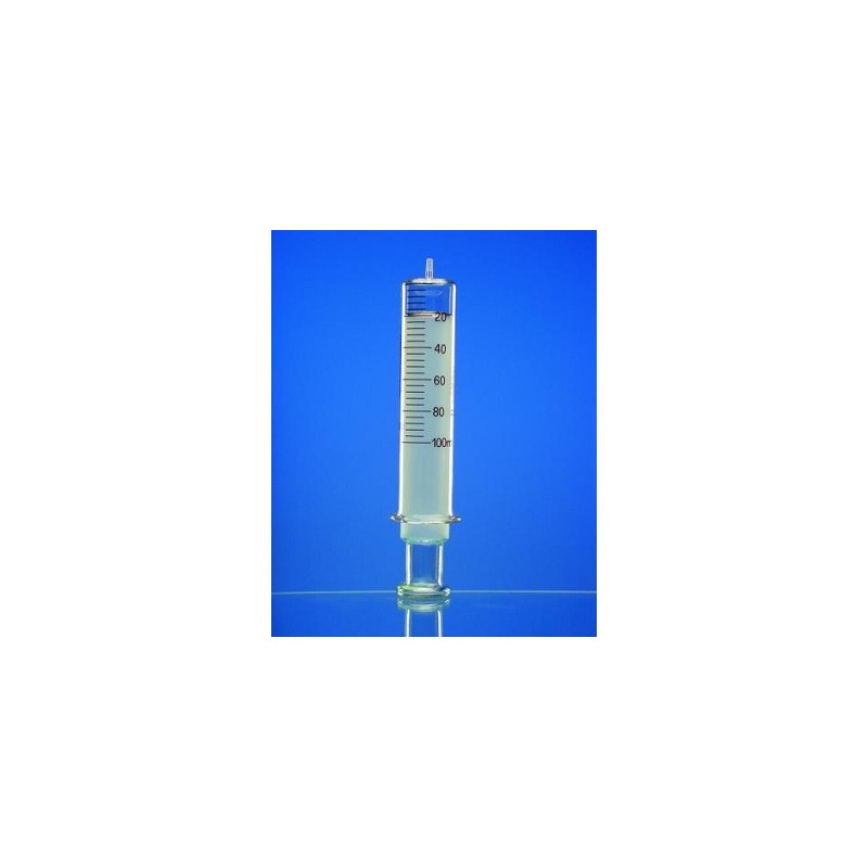 All glass syringe 1 ml: 0,05 glass tip Luer amber graduated