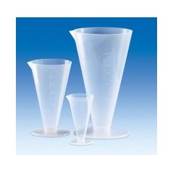 Conical beaker 100 ml PP raised scale wide base pack 10 pcs.