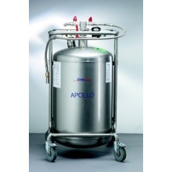 Vaccumisolated stainless steel container for liquid nitrogen