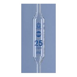 Volumetric pipette 0,5 ml AR-glass class AS conform one mark