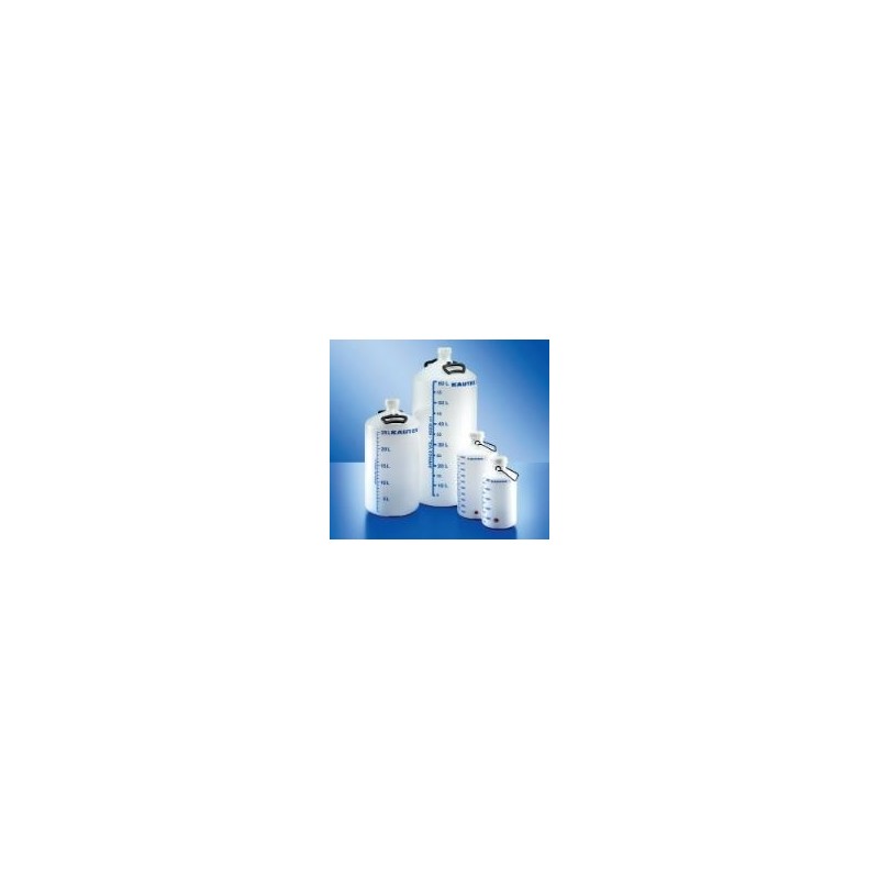 Vorratsflasche mit Hahnanschluss HD-PE blaue Literskala