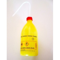 Safety was bottle "Aceton" 500 ml PE-LD narrow mouth yellow red