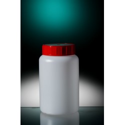 Round bottle narrow neck PE-HD 500 ml screw cap with wad