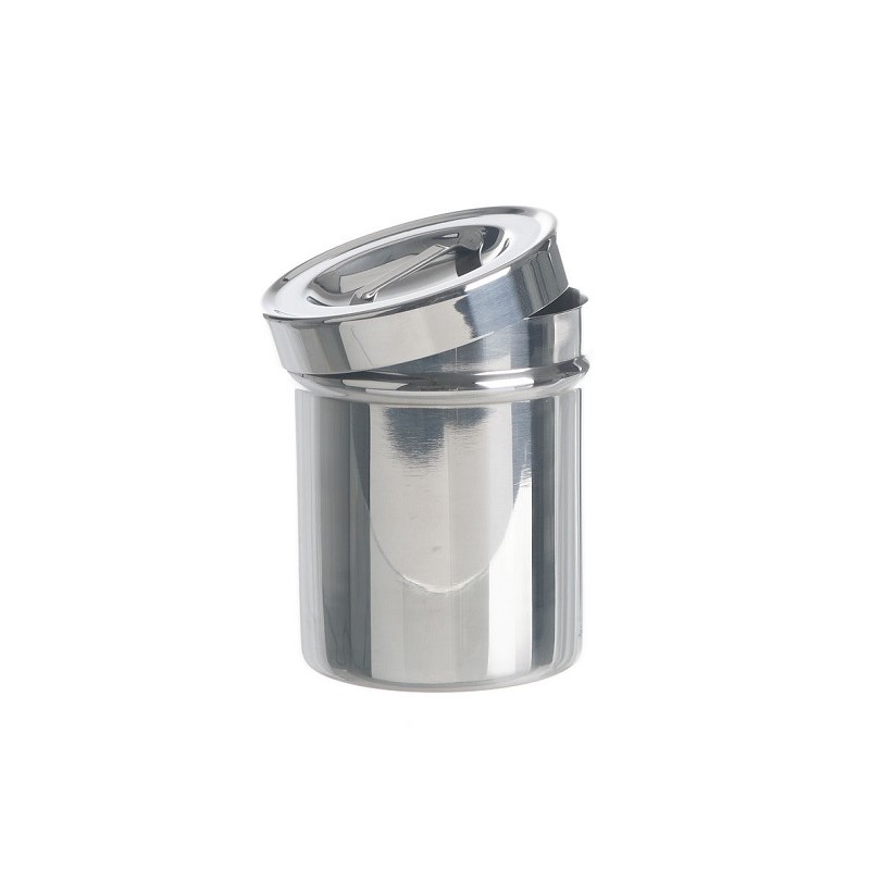 Dressing jar with lid stainless steel 18/10 Ø 124x165 mm