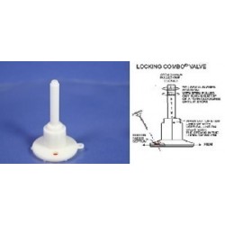 Gas sample bag 1L Tedlar 18x18 cm Locking PP Combo valve with
