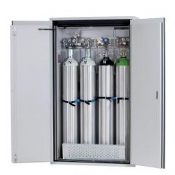 Gas cylinder cabinet G90.205.120 for four 50-liter-bottles grey