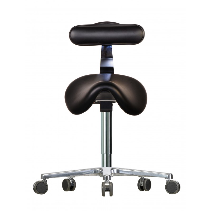 Saddle chair with castors WS3520 KLRL (V) seat with imitation