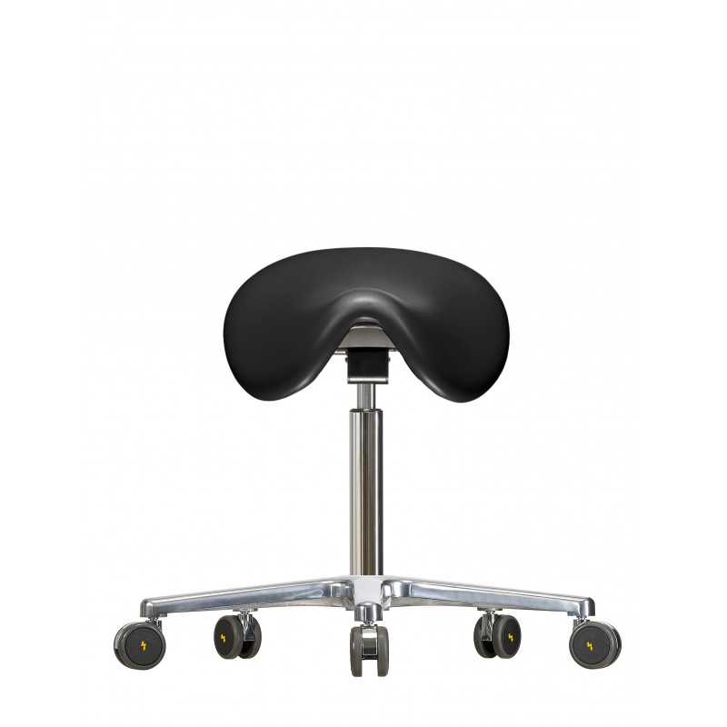 Saddle chair with castors WS3520 PU Classic seat with Soft-PU