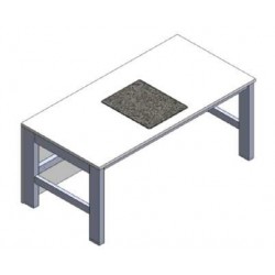 Microscopic table fixed height passive vibration damping