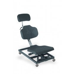 Overhead work chair WS1280 seat/backrest with Soft-PU black