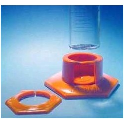 Plastic socket for measuring cylinder with protecting ring 100