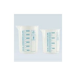 Griffin beaker PP 400 ml highly transparent printed blue scale