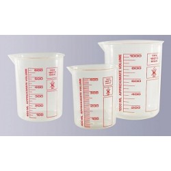 Griffin beaker 100 ml highly transparent printed red scale pack