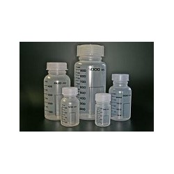 Wide mouth bottle PP 500 ml with scale autoclavable with screw