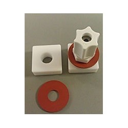 Gas sample bag 1L Tedlar 18x18 cm Teflon nut + PP Jaco valve