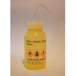 Safety wash bottle "Benzin"500 ml PE-LD wide mouth yellow