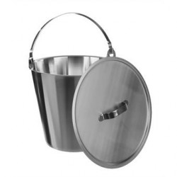 Bucket 18/10 Steel 8 L graduated without lid