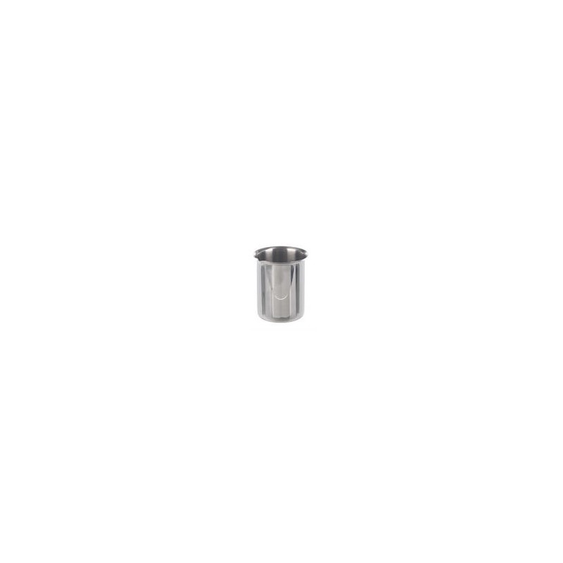 Beaker 1000 ml stainless steel rim spout