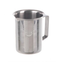 Beaker 500 ml stainless steel rim spout handle