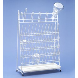 Draining rack with 60 rods and 5 arches PE-white white LxWxH