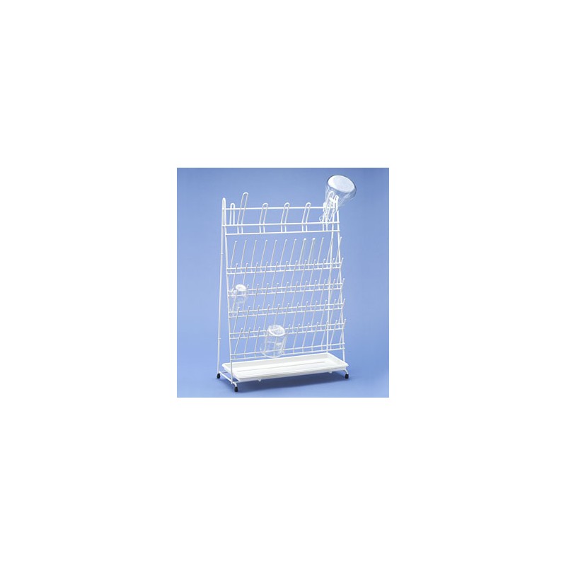 Draining rack with 60 rods and 5 arches PE-white white LxWxH