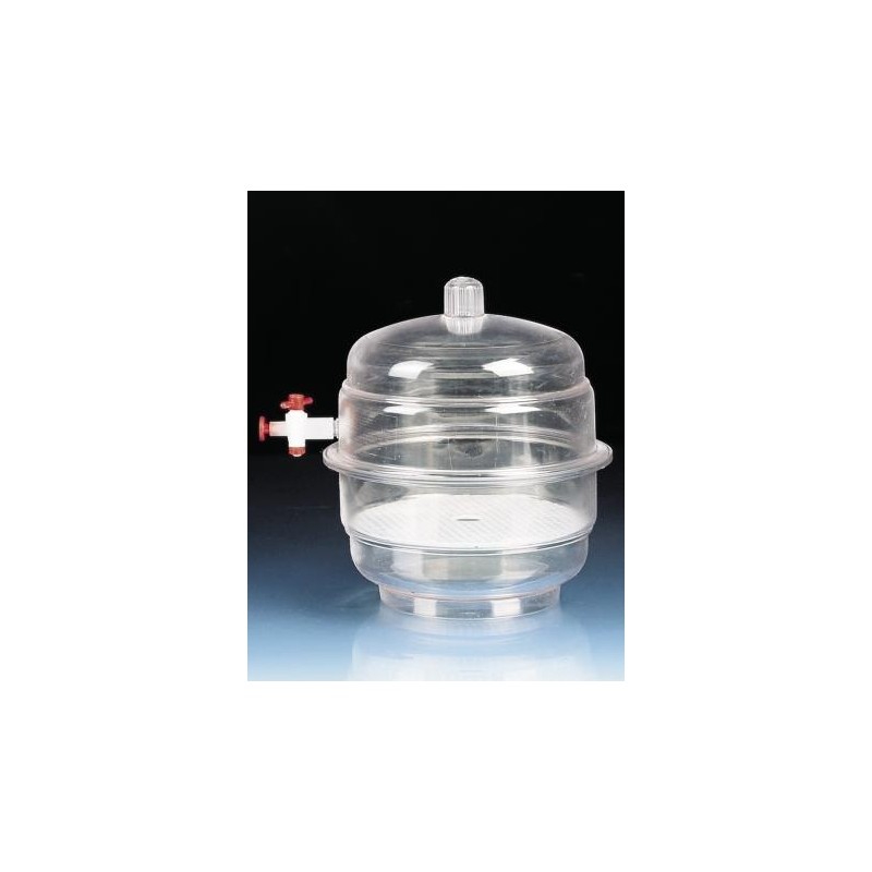 Desiccator with stopcock PC diameter 230 mm