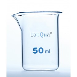 Becher 25 ml Quarzglas niedrige Forml Ausguss