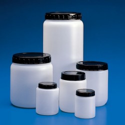 Wide neck container PE-HD 250 ml without screw cap