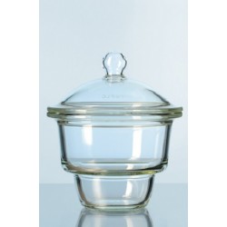 Desiccator glass 100 mm base flat flage without notes with knob
