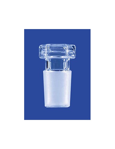 Laboratory Stopper Borosilicate Glass Hollow Stopper - Hexagonal Top With 14/23 Cone Size For Laboratory Use Hollow Laboratory Stopper