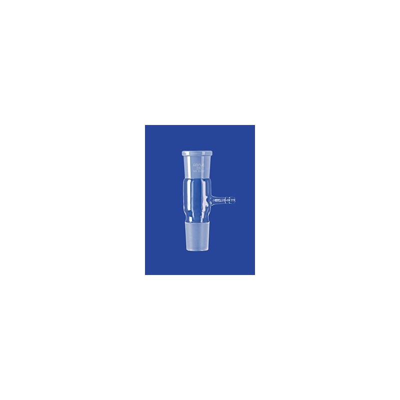 Delivery adapter straight with drain tip socket and cone glass