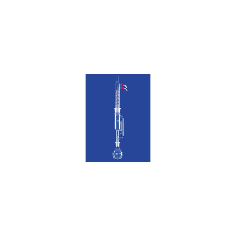 Extractor Soxhlet Dimroth condenser round bottom flask 100ml