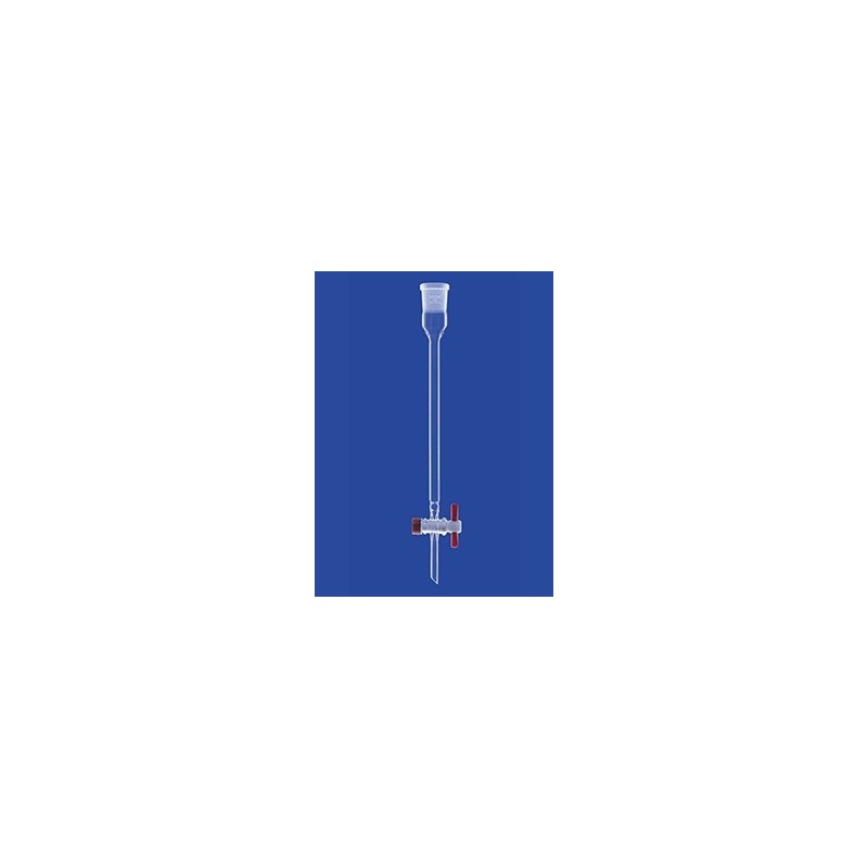 Chromatographie-Säule mit Einstichen Hülse und PTFE-Hahn Glas