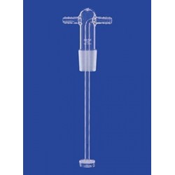 Gas washing bottle head with sintered glass filter and tubing
