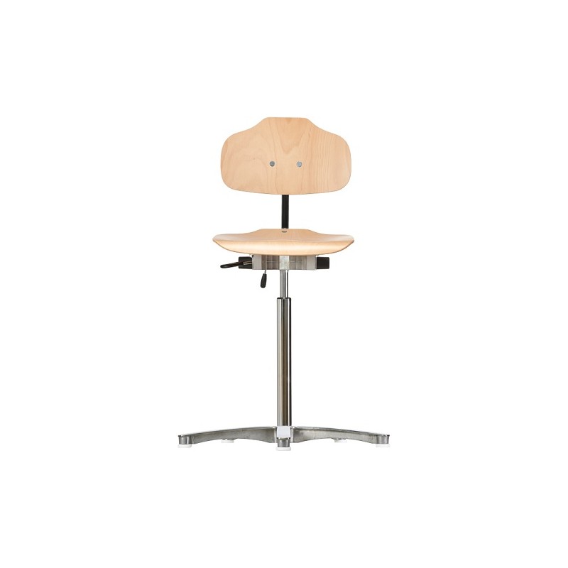 High chair with glides Classic WS1011 seat/backrest with wooden