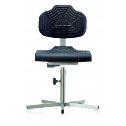 Work chair with glides for wet rooms WS1410 seat/backrest with