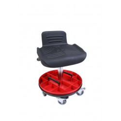 Garage stool with castors WS4225 Classic seat with Soft-PU