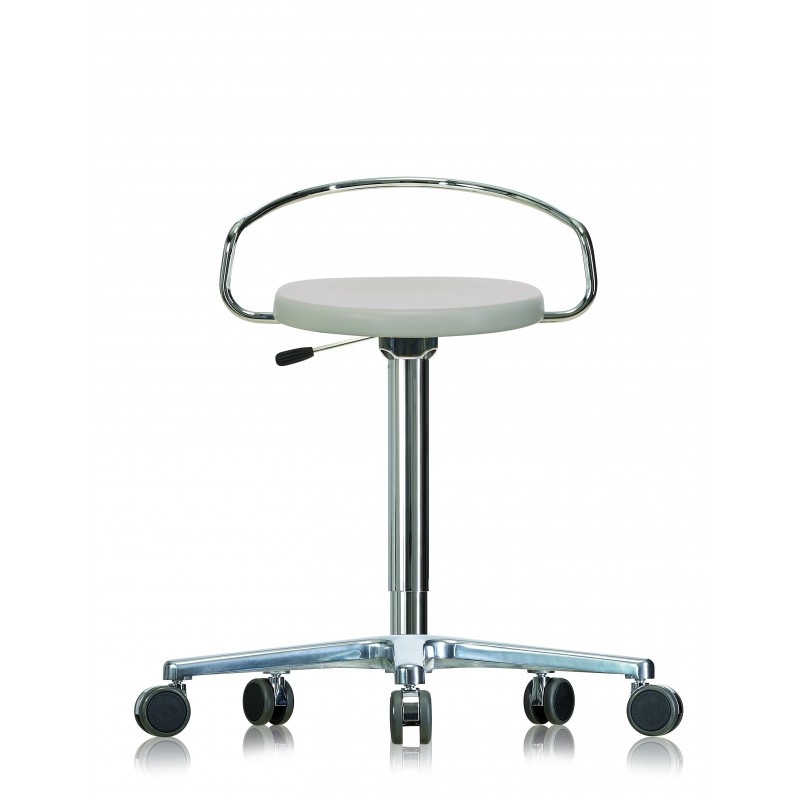 Rotary stool WS3120 Classic with castors seat with wooden