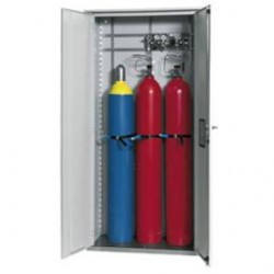 Gas cylinder cabinet GOD.215.100 grey WxDxH 1000x400x2150 mm