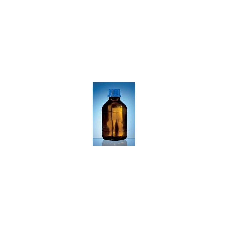 Threaded bottle 100 ml soda-lime glass amber coated PP screw