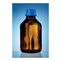 Threaded bottle 250 ml soda-lime glass amber uncoated PP screw