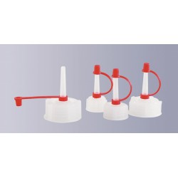 Tropfflaschenaufsatz PE-LD mit Halteband und Kappe lange