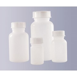 Square bottle wide mouth PE-HD 100 ml without cap GL32