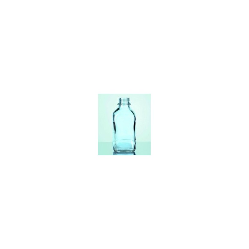 Butelka czworokątna 100 ml wąskoszyjna szkło AR bezbarwna op.