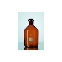 Narrow neck reagent bottle 50 ml Duran amber NS 14/15 with