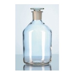 Narrow neck reagent bottle 250 ml Boro 3.3 clear with stopper