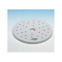 Desiccator plate Ø 140 mm centre hole 20 mm and Ø 5 mm filter