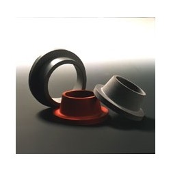 Filter Ring with flange Natural Rubber red opening Ø bottom/top