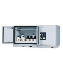 Safety storage underbench cabinet UB90.060.140.050.2S RAL7035