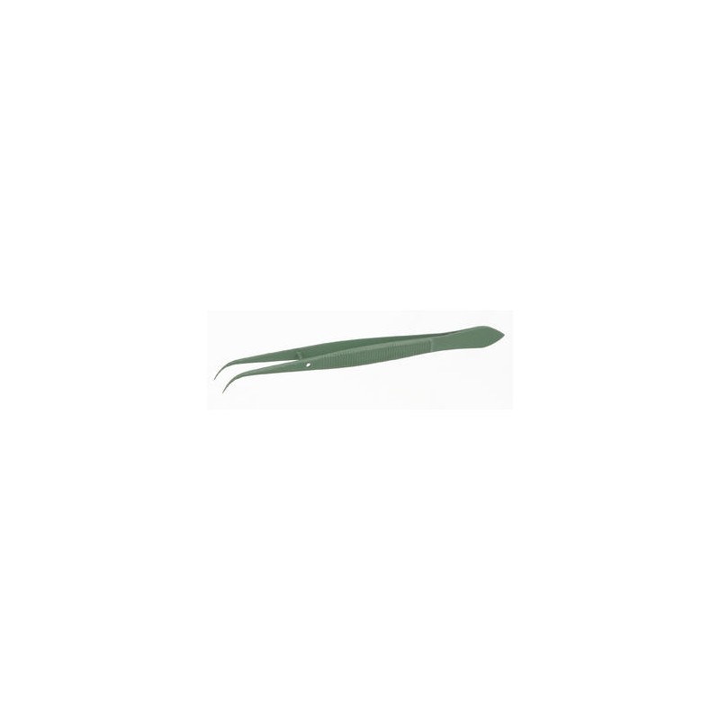 Tweezers with guid pin Teflon coating stainless bent pointed